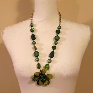Green Necklace and Bracelet Set